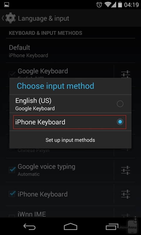 Thủ thuật đơn giản mang bàn phím iPhone lên thiết bị Android