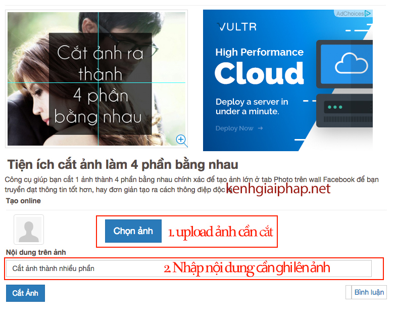 Hướng Dẫn Cắt Ảnh Thành Nhiều Phần Bằng Nhau Online